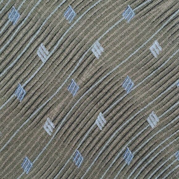 Dockers Khakis Silk Tie Green‎ Geometric Wavy Wide - Picture 2 of 6